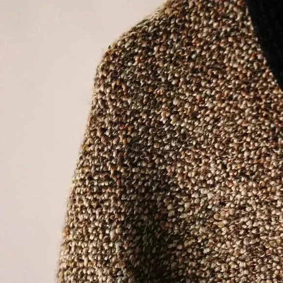 Coldwater Creek size M double button close knit cardigan NWOT unique retro brown - Picture 11 of 14